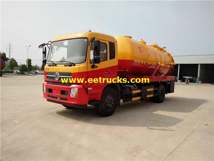 3000 Gallons 10ton Ordure Vacuum Tank Trucks