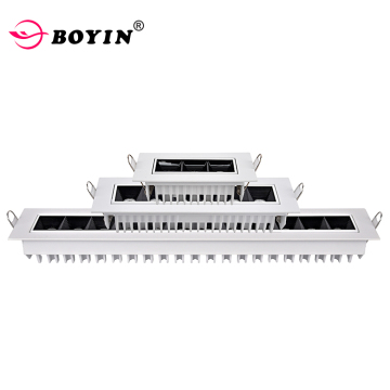 Czarny aluminiowy wewnętrzny sufit SMD Downlight LED zagłębiony w kratce