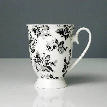 12 Oz Euro Style Bone Porcelain Tea Cup & Coffee Mug