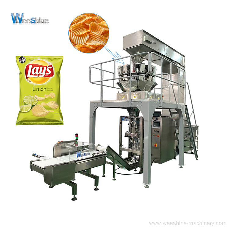 CE Multi Head Packing Machine High Speed Film Automatic Corn Flakes Snack French Fries Kurkure Chips Packing Machine