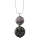 Natural Gemstone Agate Necklace with Silver Chain