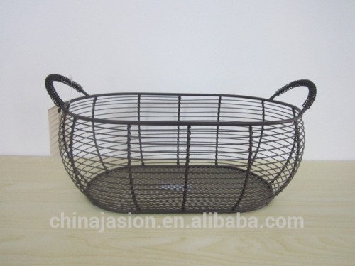 China Factory Fashion Design Storage Metal Wire Fruit Basket