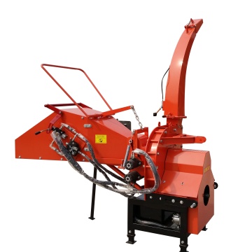 CE Certified Tractor PTO Double Hydraulic Feeding Rollers Wood Chipper TH-8