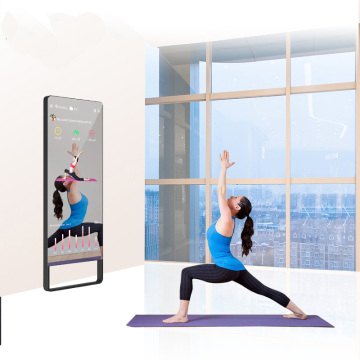 50 Inch Interactive Floor Stand Touch Screen Digital Signage for Smart Gym Fitness Mirror