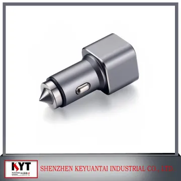 5v 3.4a automobile dual usb car charger with safety hammer