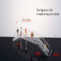 2pcs/lot Architecture Scale Model Transparent Outdoor Bridge In Train Layout