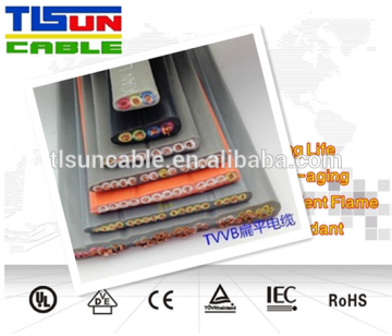 Elevator flat cable TVVB 16*0.75, lift cable TVVB 16 copper core wire