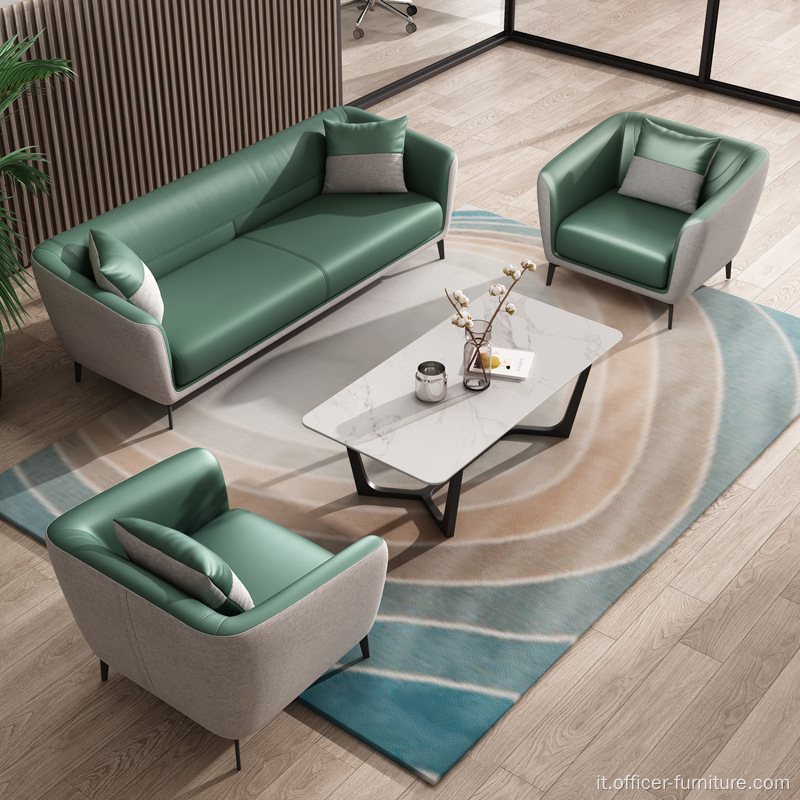 Il multicolore può essere un divano da ufficio in pelle di moda personalizzato