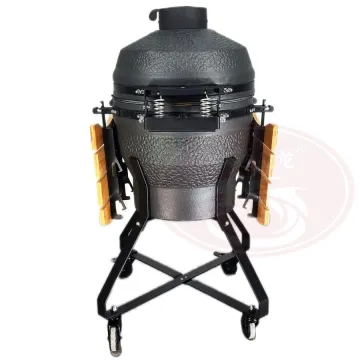 Mini Wood Pellet Smoker Custom Stone BBQ Kamado Grill Ceramic 13 Outside