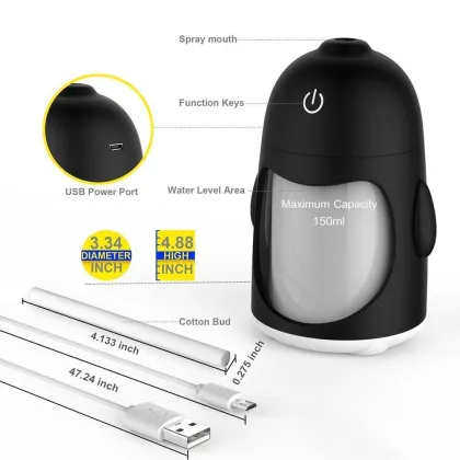 150ml Aromatherapy Ultrasonic Aroma Cool Diffuser Humidifier