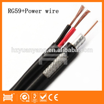 High quality rg59 coaxial cable with 2 power wire