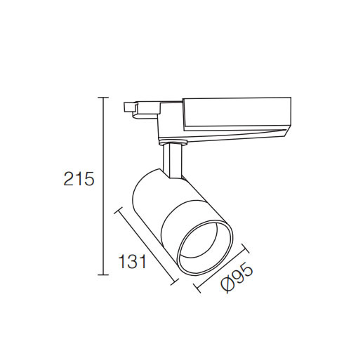 LEDER Traic Dimming Black 38W LED Track Light