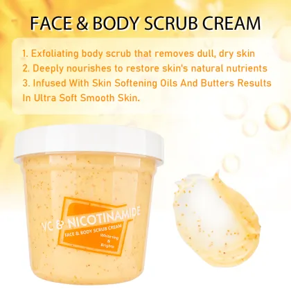 VC and Nicotinamide Whitening Facial Scrub for Skin Exfoliation