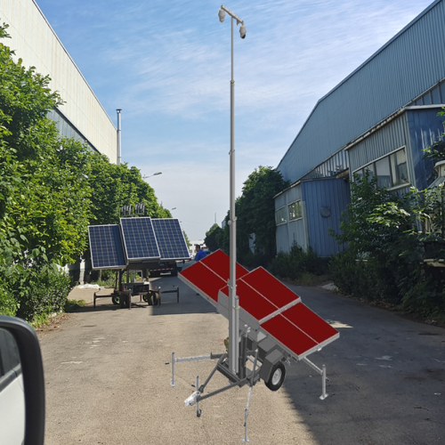 Mobile Surveillance Tower mobile battrey cctv trailer Manufactory