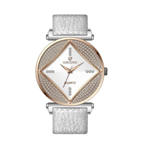 Charm Jewelry Watch With Leather Strap