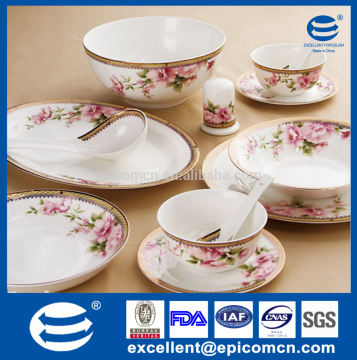 Turkey market brand names of dinner set, new bone China round dinner set wholesale