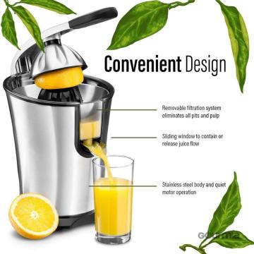 Electric Citrus Juicer Stainless Steel 160W Cone Lid