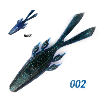 10.5cm 8.8g 6Pcs Silicone Freshwater Fishing Lure - Herofuns Soft Stick Bait Rubber Bass Shad Lures