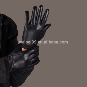 New design suede decoration business men sheepskin touchscreen leather gloves SL-KMT011