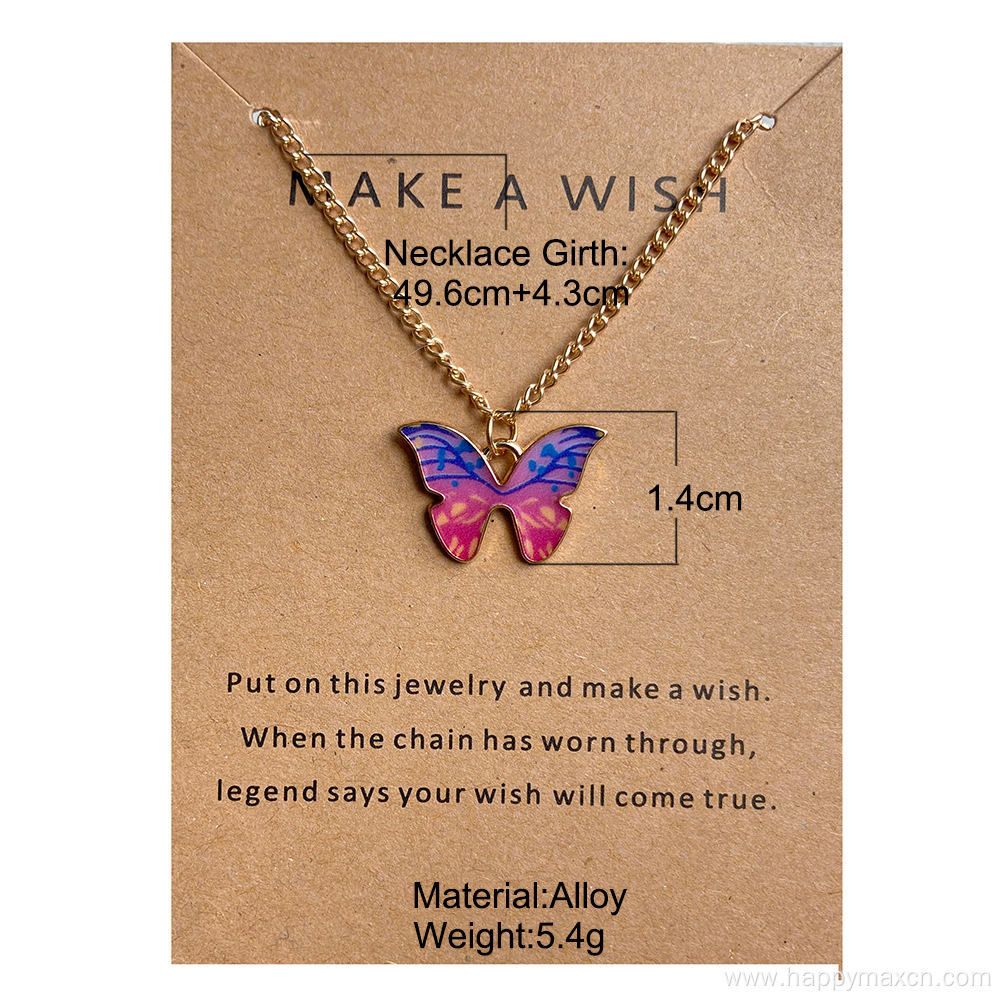 Butterfly Pendant Accessories Necklace