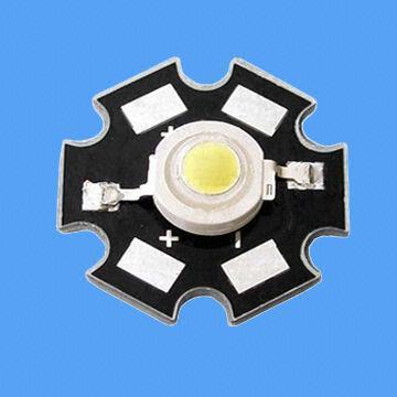 1W High Power LED, Pure Green Color 520nm, with Peak Current 350mA, 60-80Lm