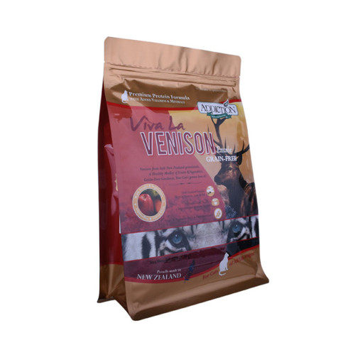 Renewable package animal food bag with double zipper