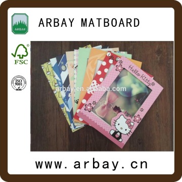 38 degree bevel cut decorative metallic matboard & uncut matboard & mountboard in paper crafts for photo frame