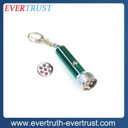 custom mini 3 led light keychain