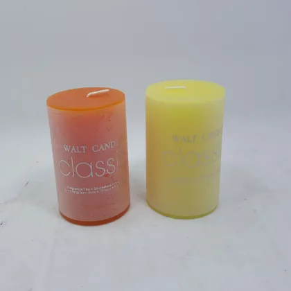 Unscented votive candles yellow pillar candles