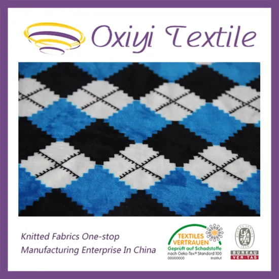 one side welt printed velboa fabric