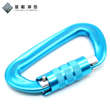 Promotion custom D Shape Climbing Carabiners bulk aluminum carabiner