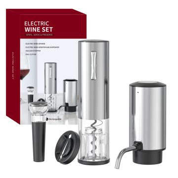 2024 New Arrival Automatic Smart Electric Wine Decanter Pump Dispenser Gift Set
