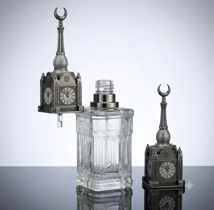 Distinctive FEA15 Perfume Cap with Makkah Clock Tower Detail
