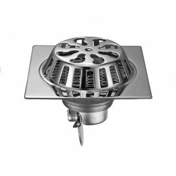 Factory Price Square Polished Silver 4-inch Stainless Steel Shower Strainer Floor Drain