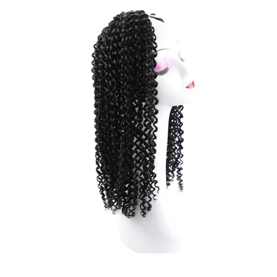 18inch 24inch Curly Crochet Hair Water Wave Passion Twist Pre looped Crochet Hair Curly Braiding for Bohemian Twist