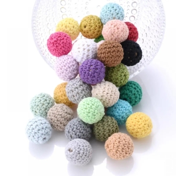 20mm Wooden Ball Jewelry Necklace Hook Flower Chain Accessory