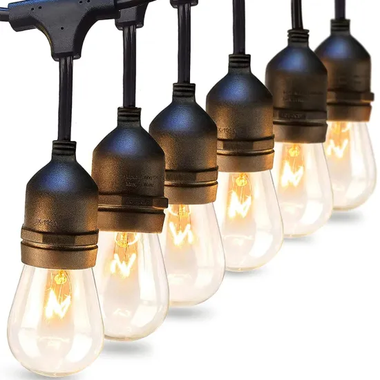 Commercial Grade Weatherproof Outdoor String Lights with Edison Vintage Bulbs