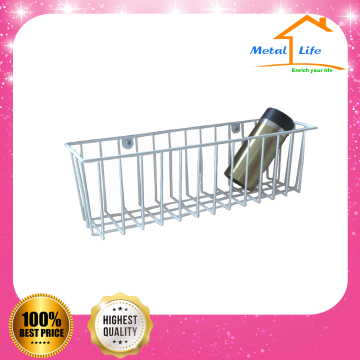 Wall mounted metal wire mounting basket