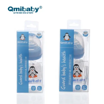 Factory Wholesale Anti-Bloating Elbow Curved Heat Resistant Baby Bottles with Silicone Nipples