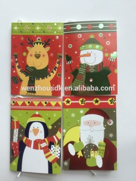 Merry Xmas gold and silver hot foil stamoibg mini christmas greeting cards
