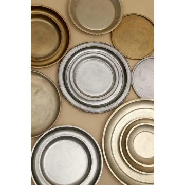 Decorative Serving Tray Wooden Tray with Gold/Silver Coated Factory