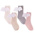 0-4Y Cotton Baby Girls Cute Knee High Socks 3D Angel Kids Toddler Candy Color Soft Sock Children Leg Warmers Calcetines