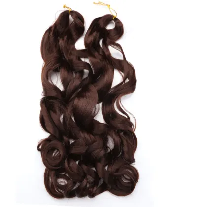 `Wholesale Wavy Braiding Hair Curly Twist Synthetic Braiding Hair Extensions For Women Wavy Braiding Hair