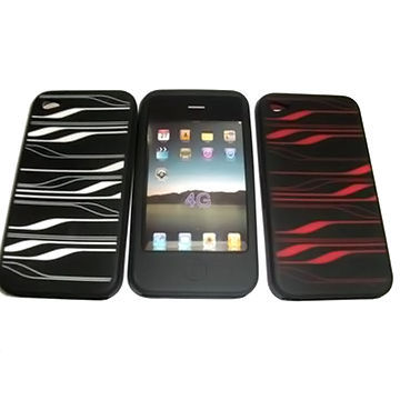 Silicone Case for Apple's iPhone, with Silk Printing Image and Water-resistant Feature