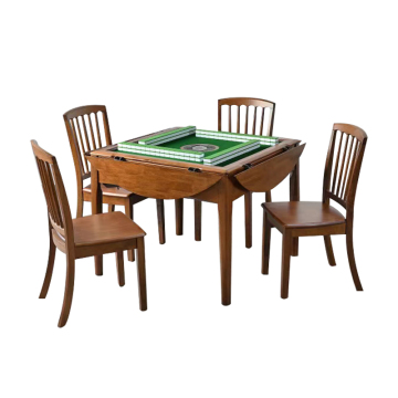 Automated Foldable Wooden Mahjong Table and Chair Set - Premium Brand Quality