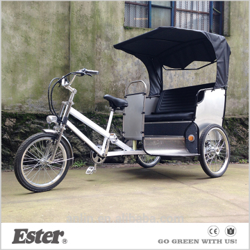 Pedal passenger tricycle for 2 adults
