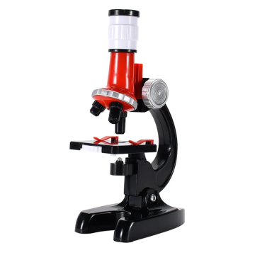 Home School Science Educational Toy: 100x-400x-1200x LED Microscope Kit untuk Anak-anak
