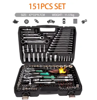 Factory Price Home Auto Repair Drive Socket Reversible Ratcheting Wrench Sockets Hand Tool box Tool Kit Car Tool Set