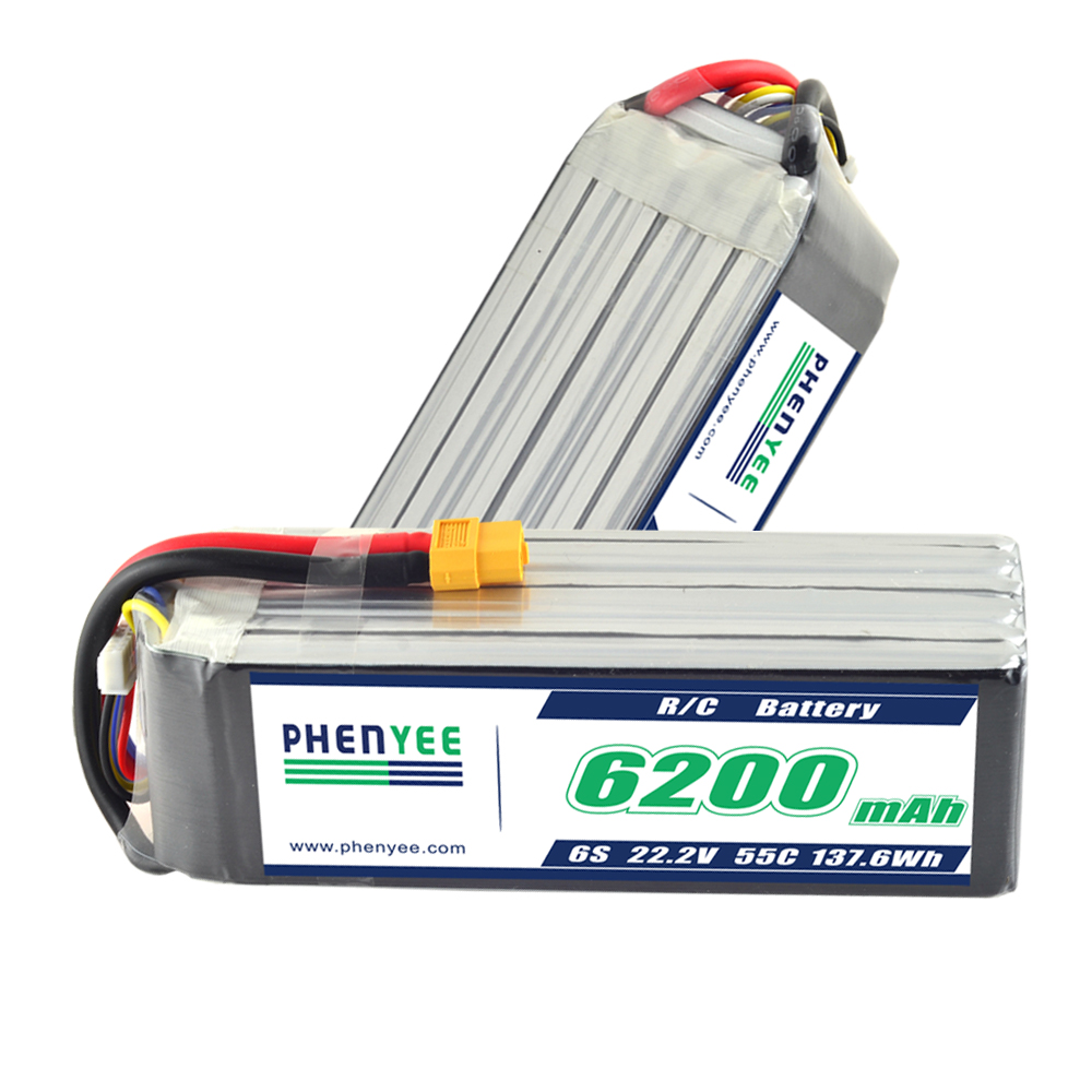 6200mAh 6S 22.2V 55C RC Airplane Battery