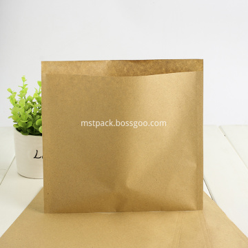 Compostable 3 Sided Seal Kraft Paper Bag